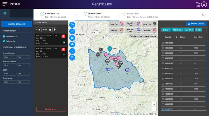 Regionalize: ferramenta de regionalização hidrológica